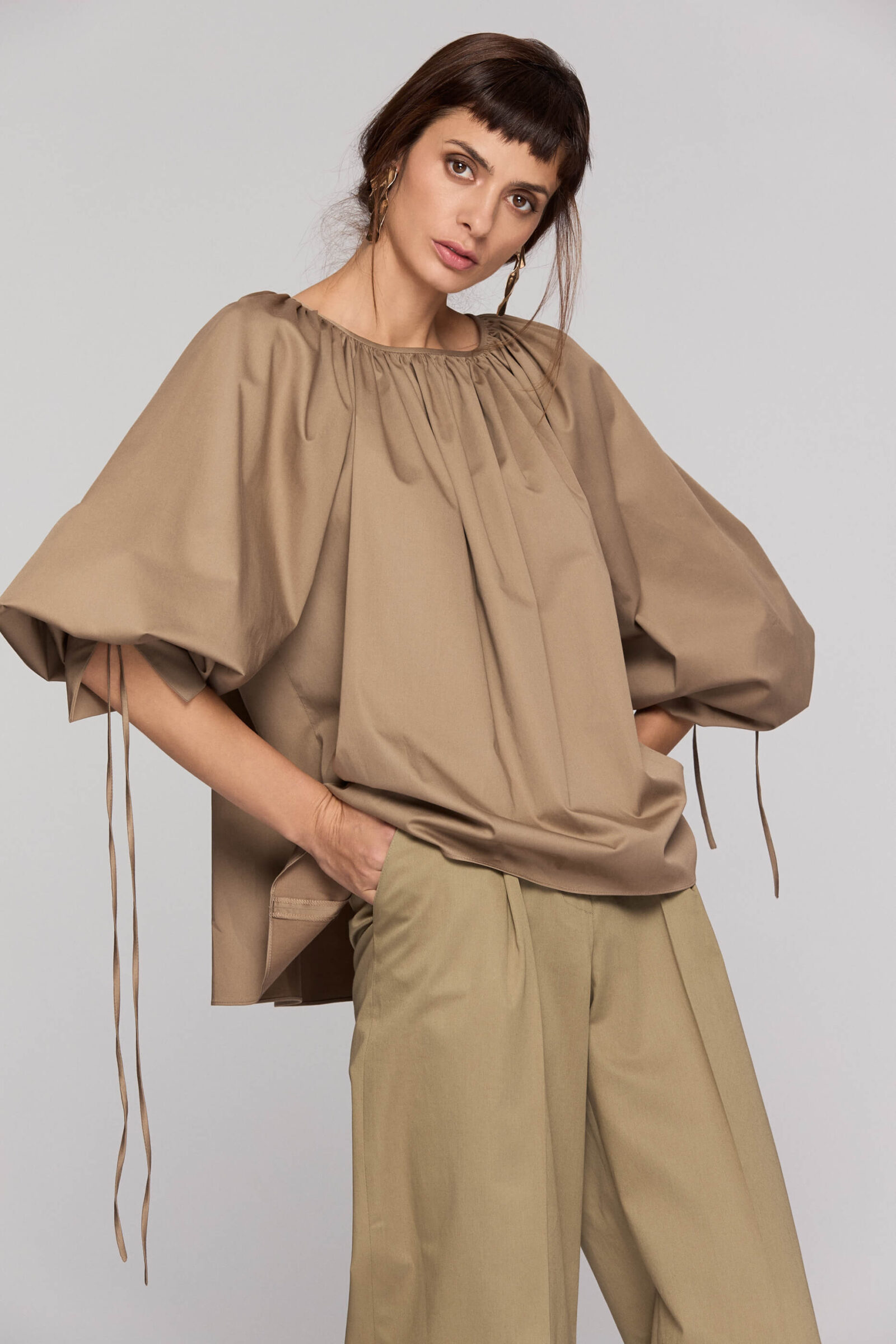 Bluza Lejera Din Bumbac Satinat "Lulu"