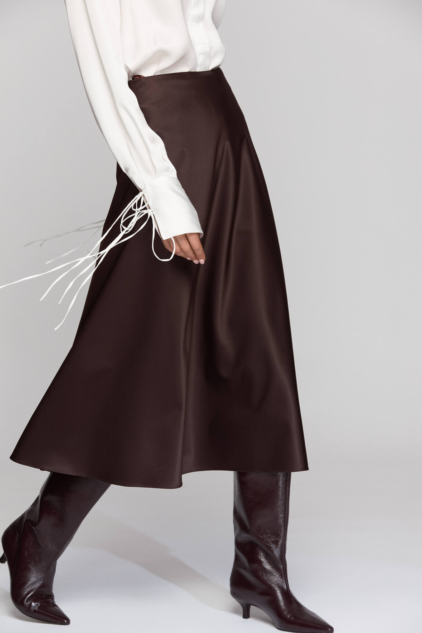 Fusta Midi Din Bumbac Satinat "Giselle"