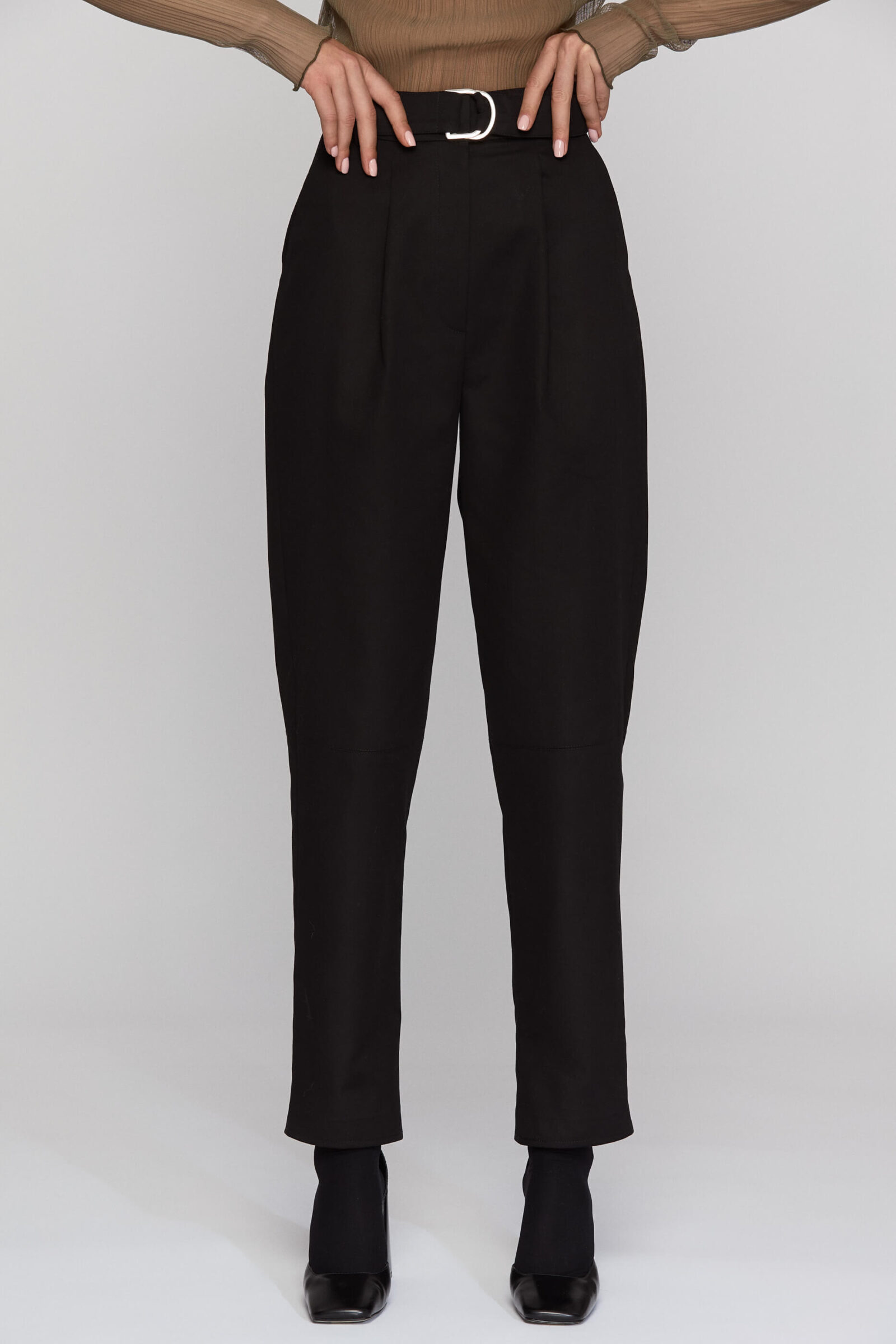 Pantaloni Conici Din In Cu Bumbac "Zora"
