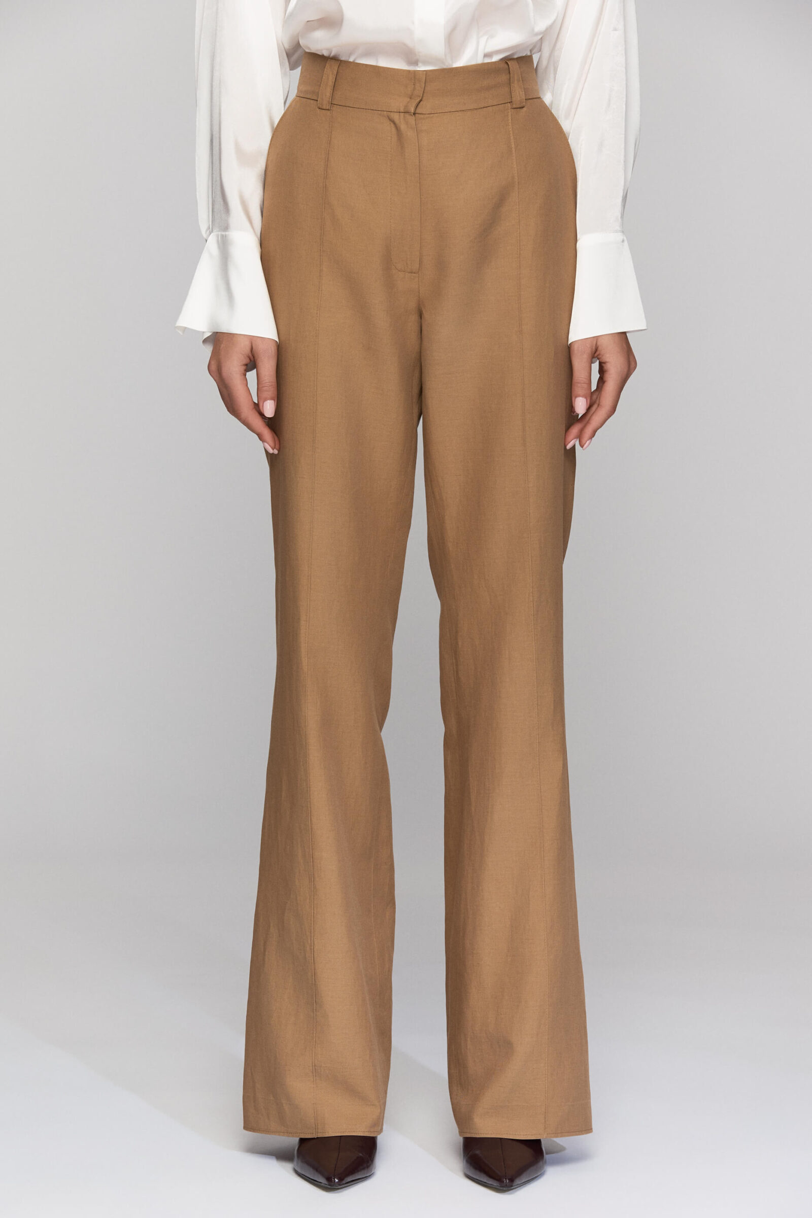 Pantaloni Evazati Din Bumbac Cu In "Augusta"