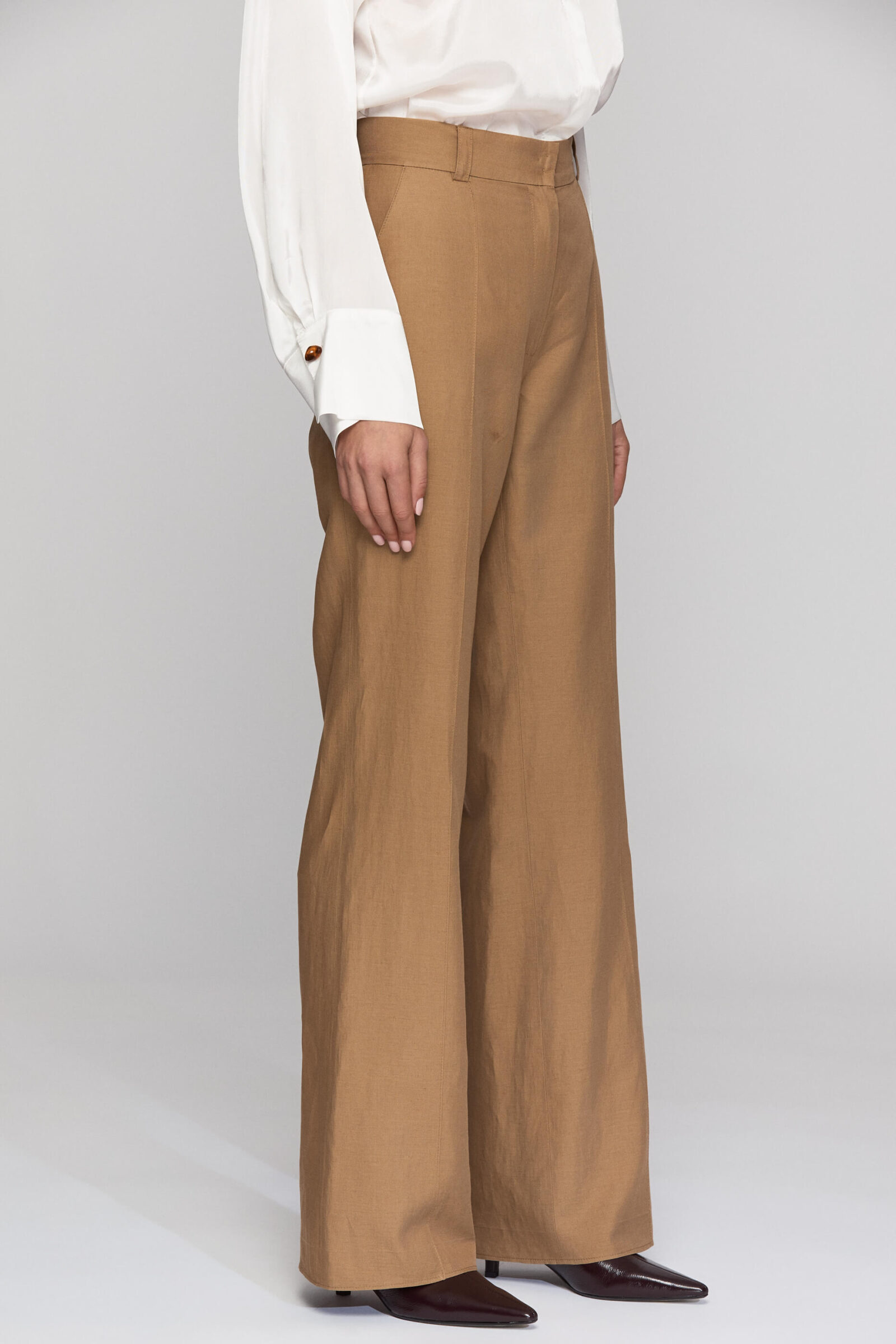 Pantaloni Evazati Din Bumbac Cu In "Augusta"