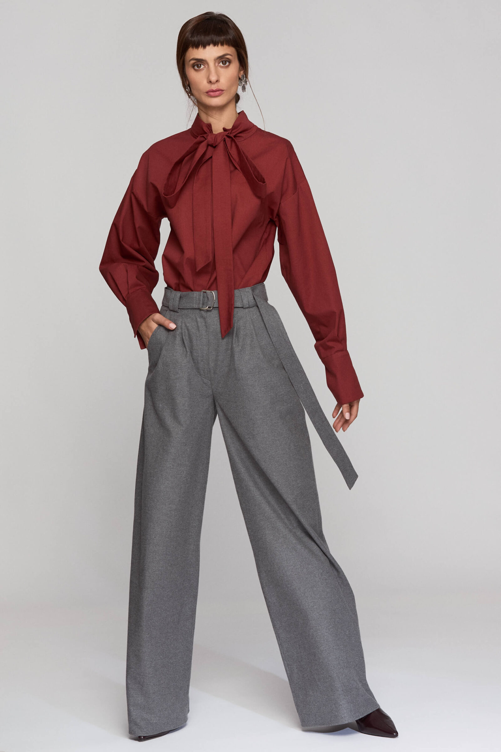 Pantaloni Largi Din Lana "Renee"