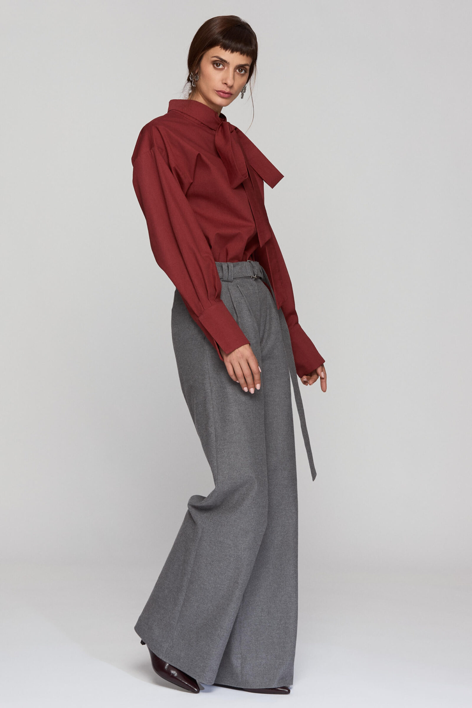 Pantaloni Largi Din Lana "Renee"