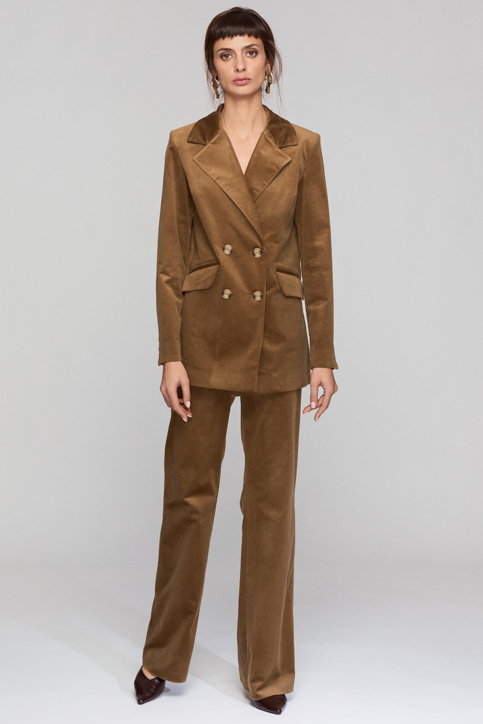 Set Sacou Si Pantaloni Din Catifea De Bumbac "Thalia"