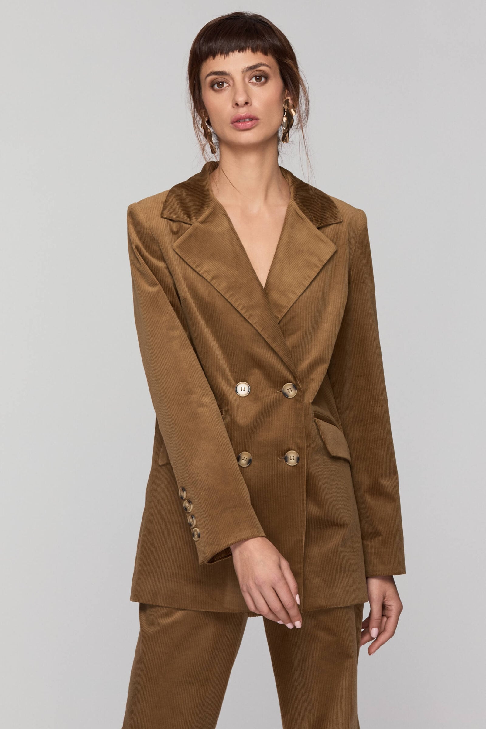 Set Sacou Si Pantaloni Din Catifea De Bumbac "Thalia"