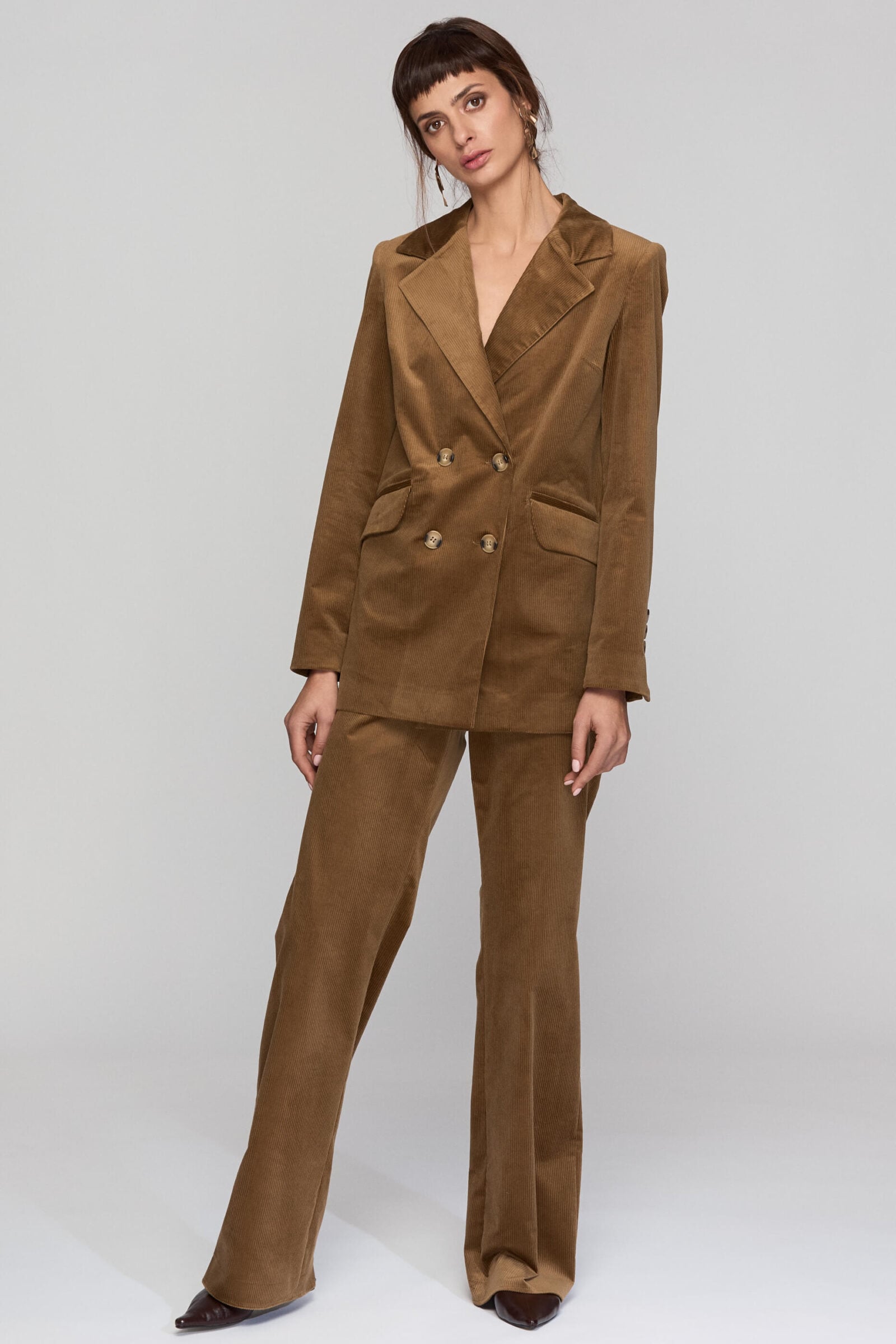 Set Sacou Si Pantaloni Din Catifea De Bumbac "Thalia"