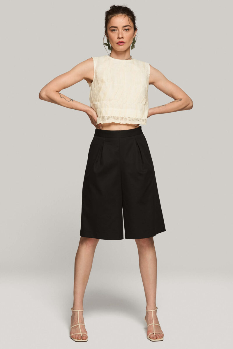 Pantaloni Scurti Din In Cu Bumbac "Eliza"