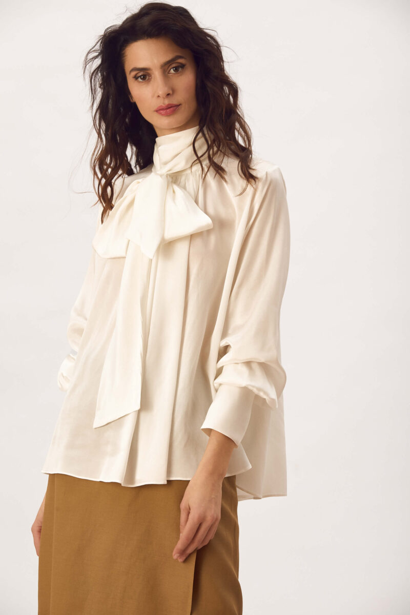 Bluza Cu Esarfa Din Matase Naturala "Noemi"