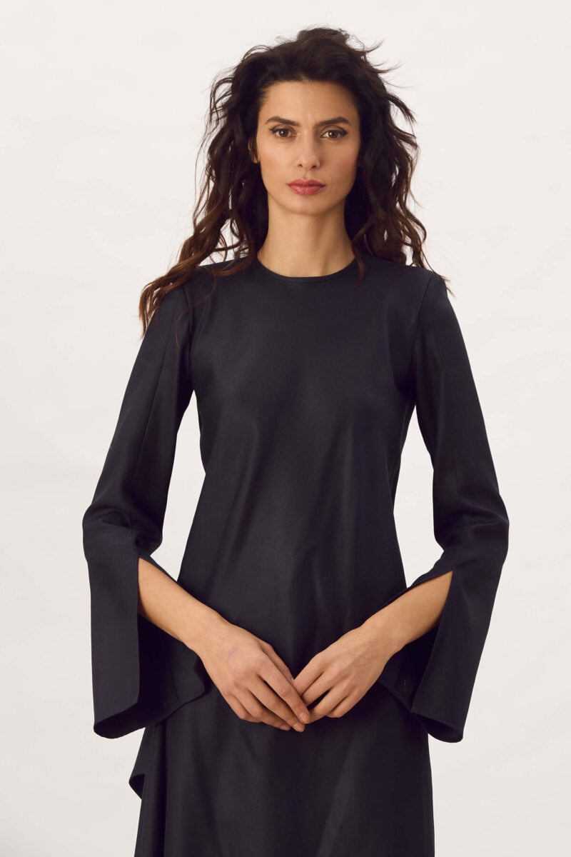 Bluza Cu Pernite La Umeri Din Lyocell "Amina"