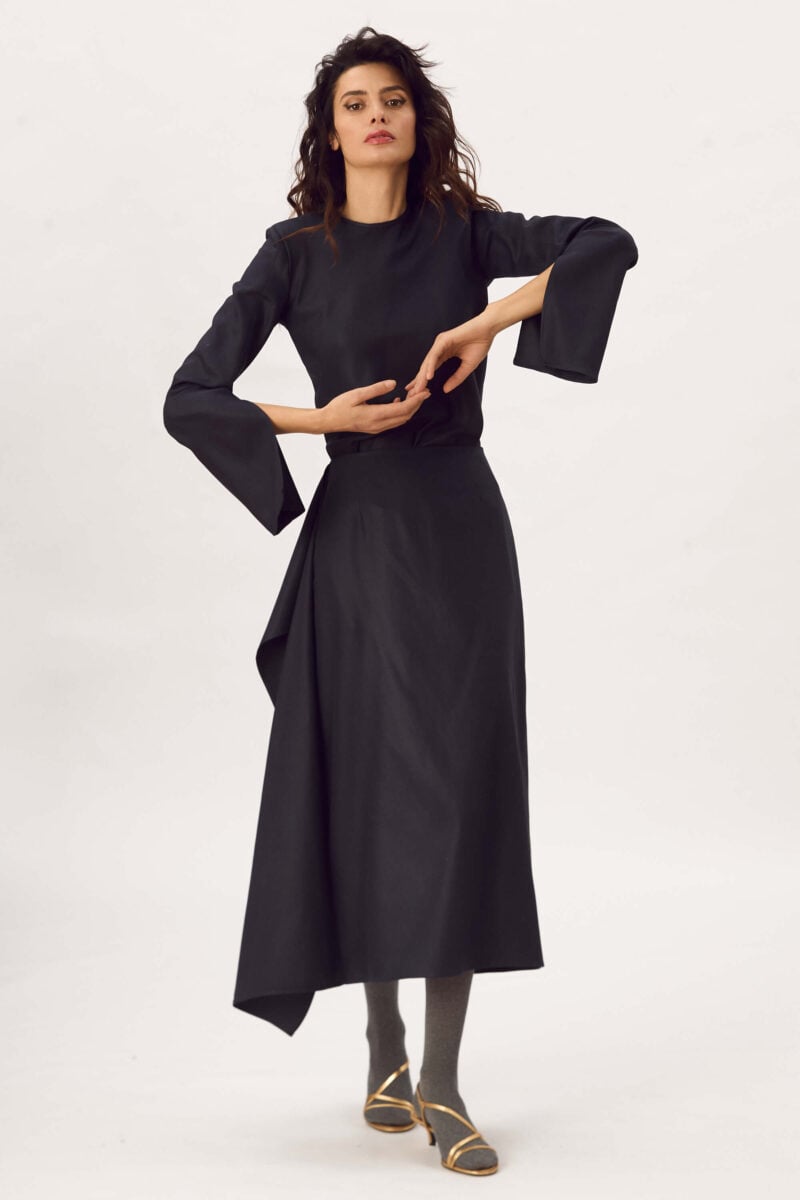 Fusta Cu Panou Lateral Din Lyocell "Amina"