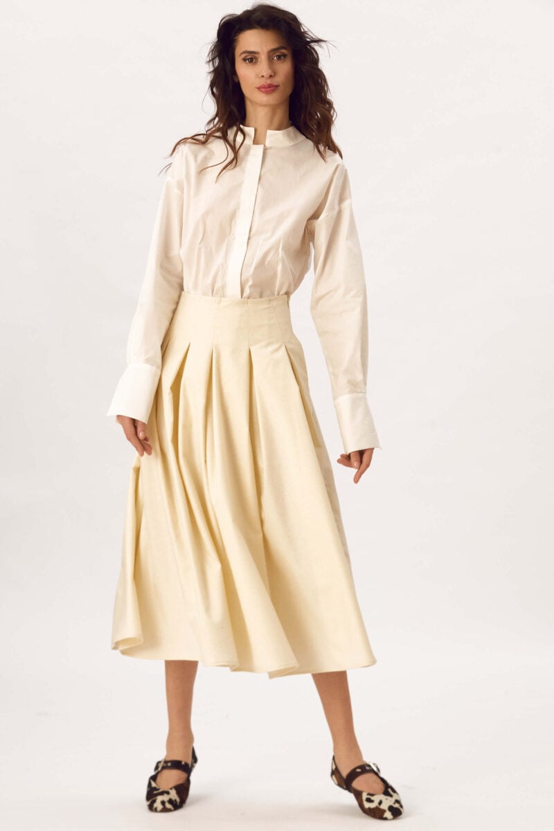 Fusta Cu Pliuri Din Lana Subtire "Sally"