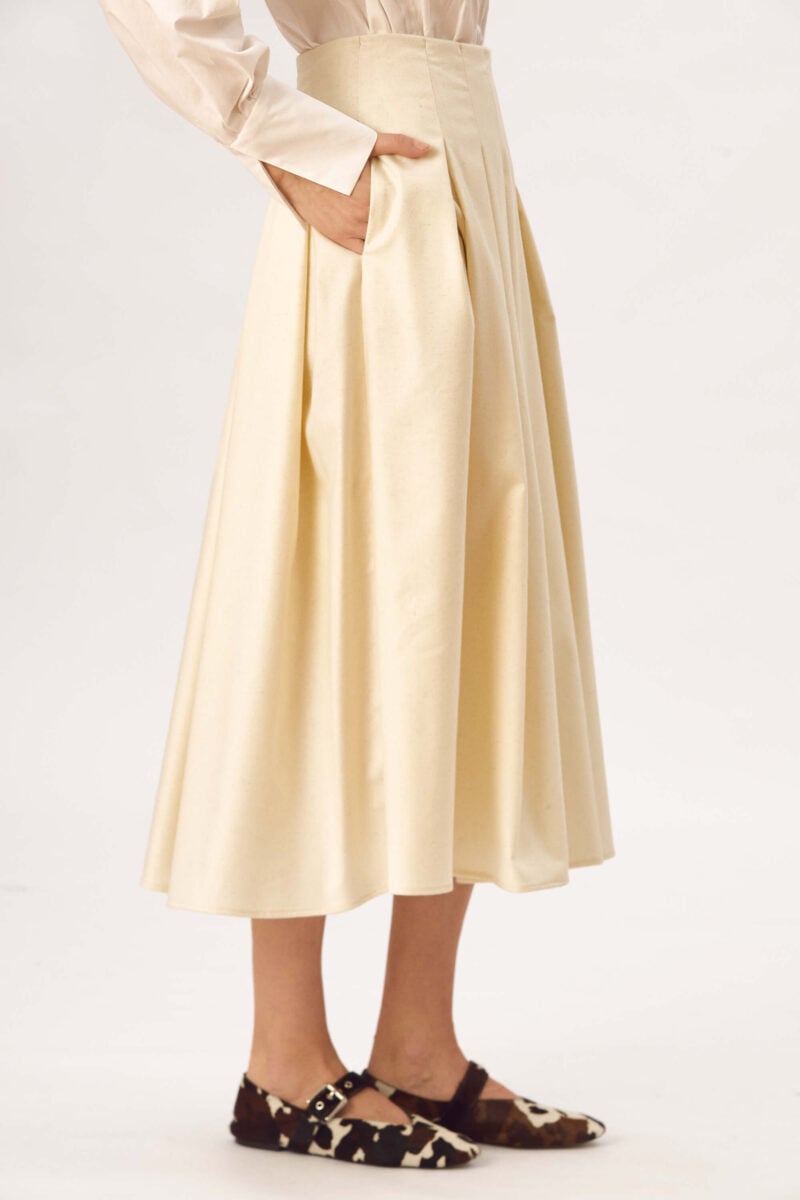 Fusta Cu Pliuri Din Lana Subtire "Sally"