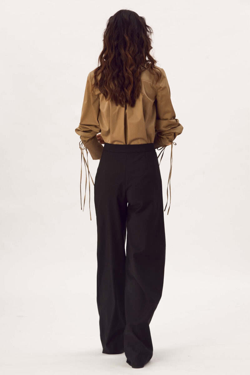 Pantaloni Largi Din Bumbac Satinat "Vega"