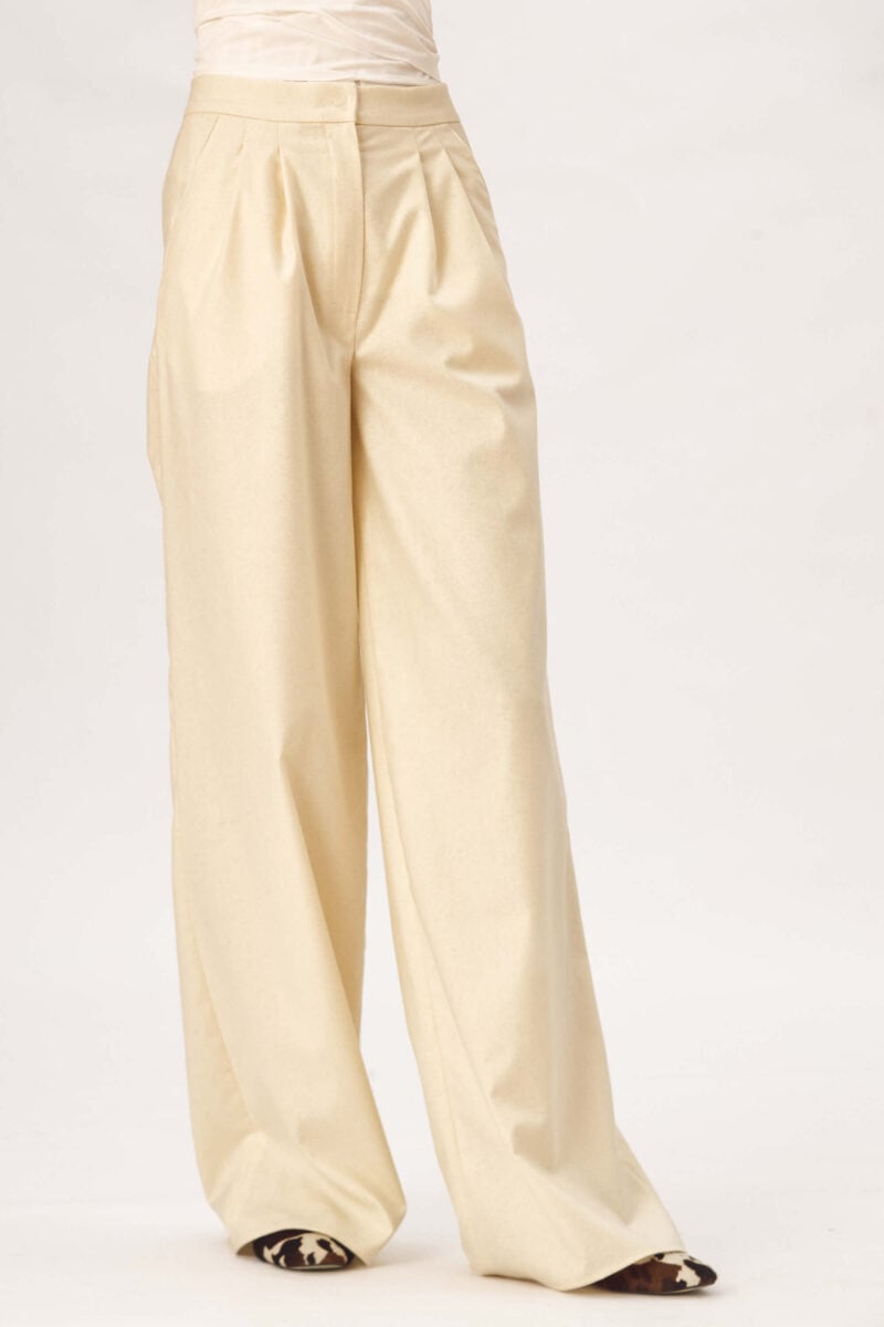 Pantaloni Largi Din Lana Subtire "Sally"