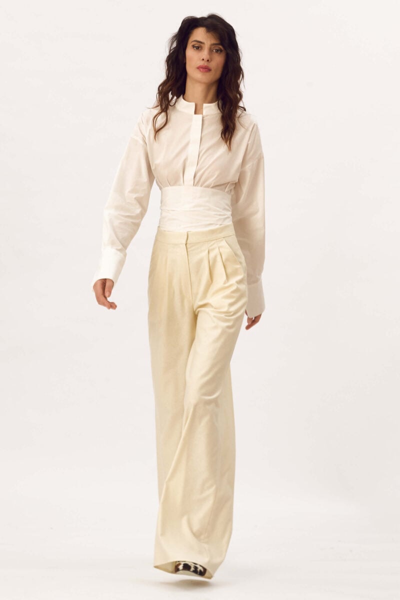 Pantaloni Largi Din Lana Subtire "Sally"