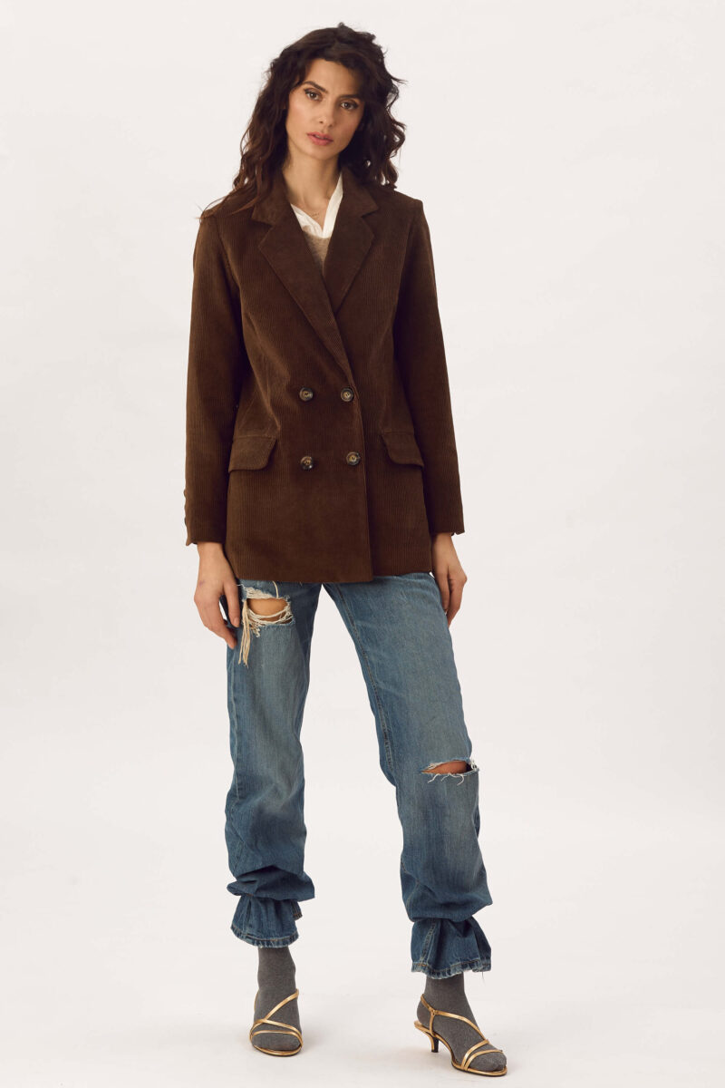 Sacou Din Catifea Reiata De Bumbac "Luara"