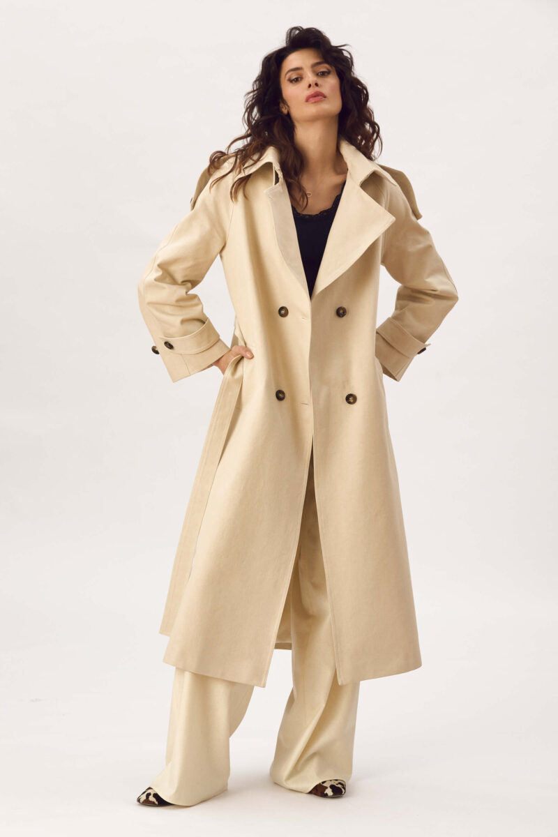 Trenci Lung Din Bumbac "Maya"