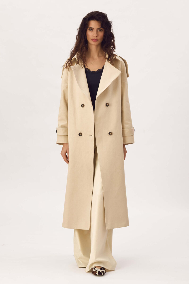 Trenci Lung Din Bumbac "Maya"